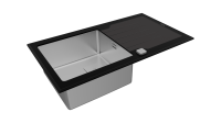 Кухонная мойка DIAMOND RS15 1B 1D 86 BLACK